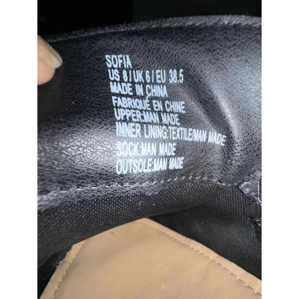 JF JustFab Black Patent Lug Sole Tassel Loafers Women Size 8 Sofia Platform shoe - Picture 6 of 8